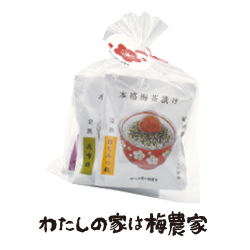 本格梅茶漬け 3食入 梅製品 南高梅・はちみつ梅の通販 わたしの家は梅